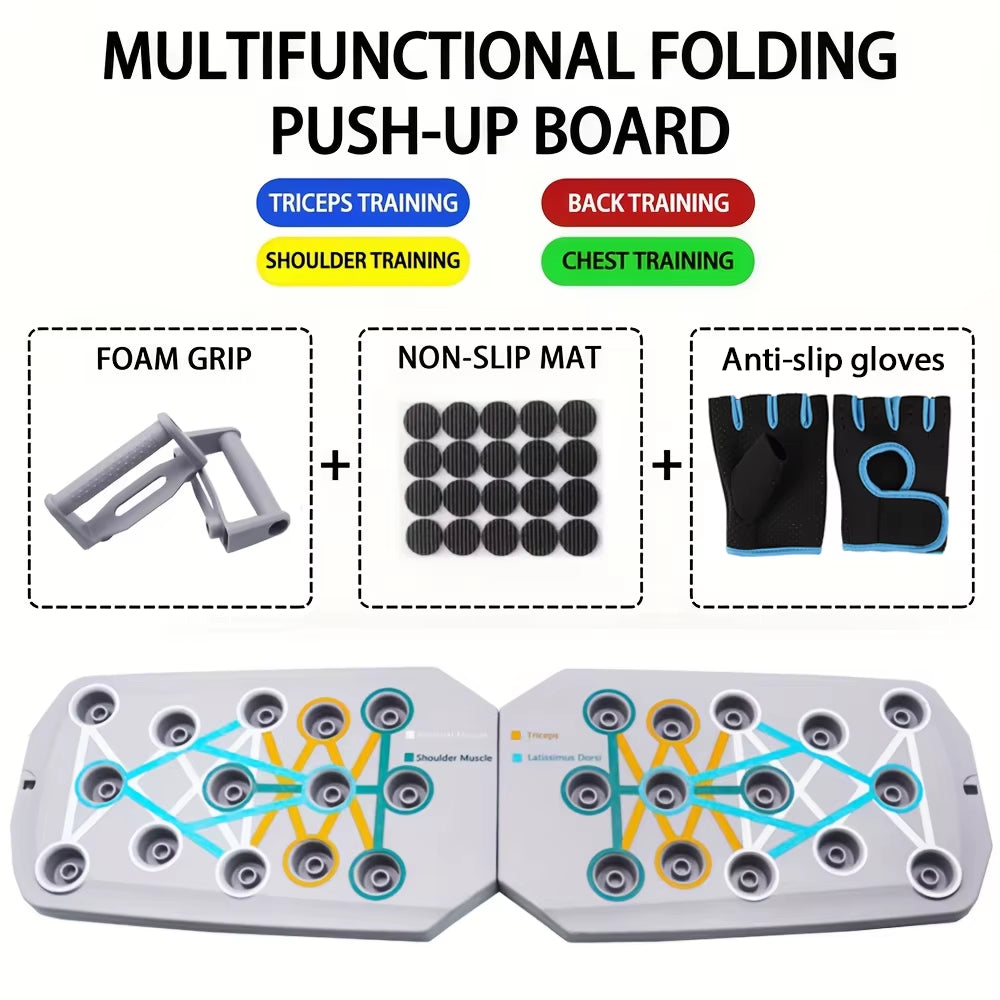 Ultimate Portable Push-Up Board Set - Multifunctional Fitness Equipment for Total Body Training!