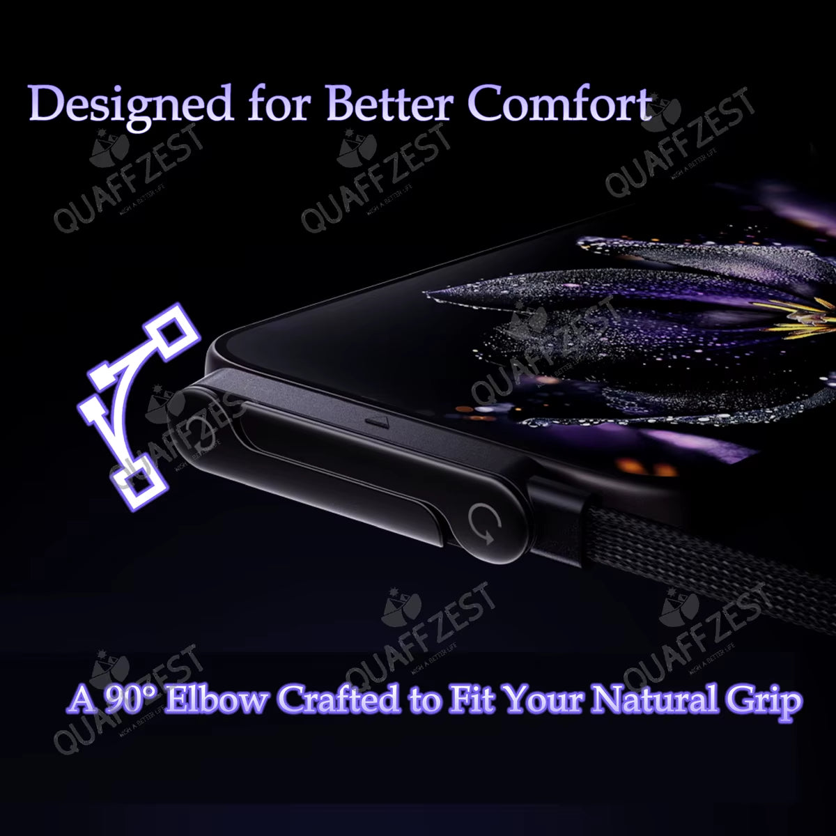 240W Fast Charging 2-In-1 Foldable Phone Holder & Data Cable for Phones and Tablets