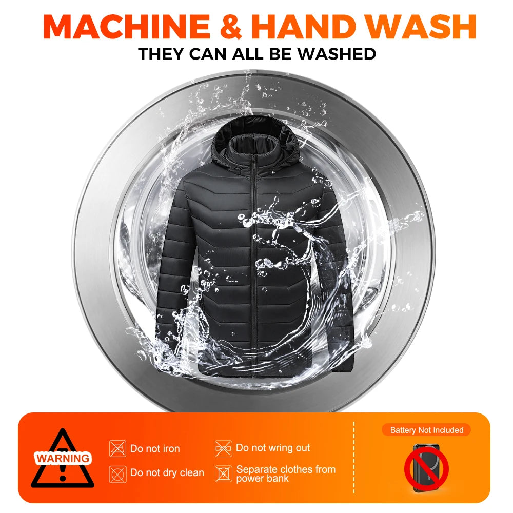 Stay Warm This Winter with Our Versatile Heated Jacket - Perfect for Men and Women!