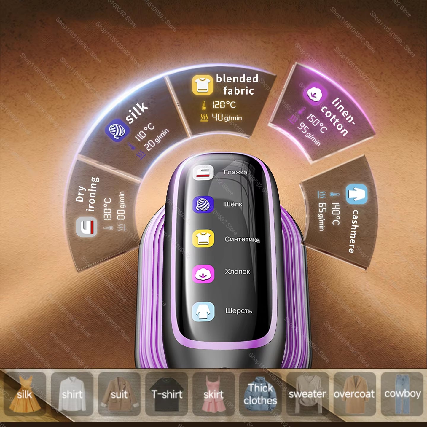 Portable Handheld Steam Iron - Multi-Functional Garment Steamer for Travel and Home Use