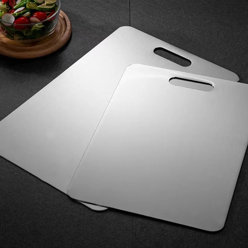 Premium Stainless Steel Cutting Board - Antibacterial, Mildew-Proof, Perfect for Kneading Dough & Chopping Fruits and Vegetables