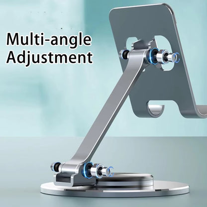 Adjustable 360° Rotating Metal Phone & Tablet Stand for iPhone, iPad, and Xiaomi - Perfect Desktop Holder