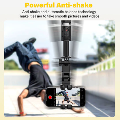 Smart M2Pro Black Smartphone Gimbal Stabilizer with Face Tracking for iPhone and Android