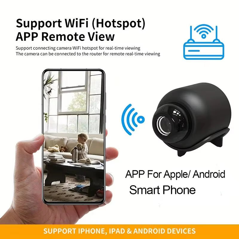 X5Mini 1080P Wireless Night Vision Surveillance Camera - Lightweight, Portable & Premium Quality with Motion Detection