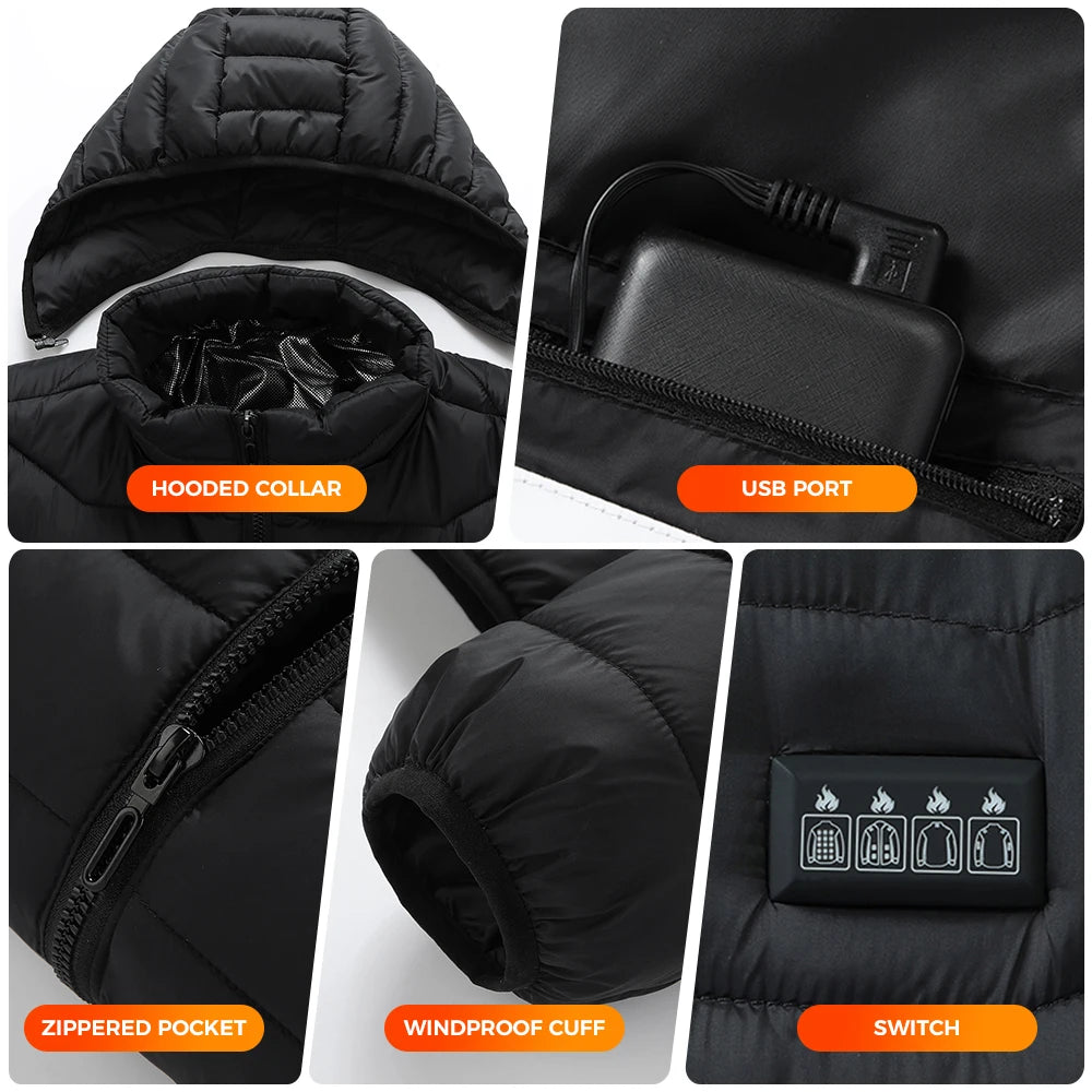 Stay Warm This Winter with Our Versatile Heated Jacket - Perfect for Men and Women!