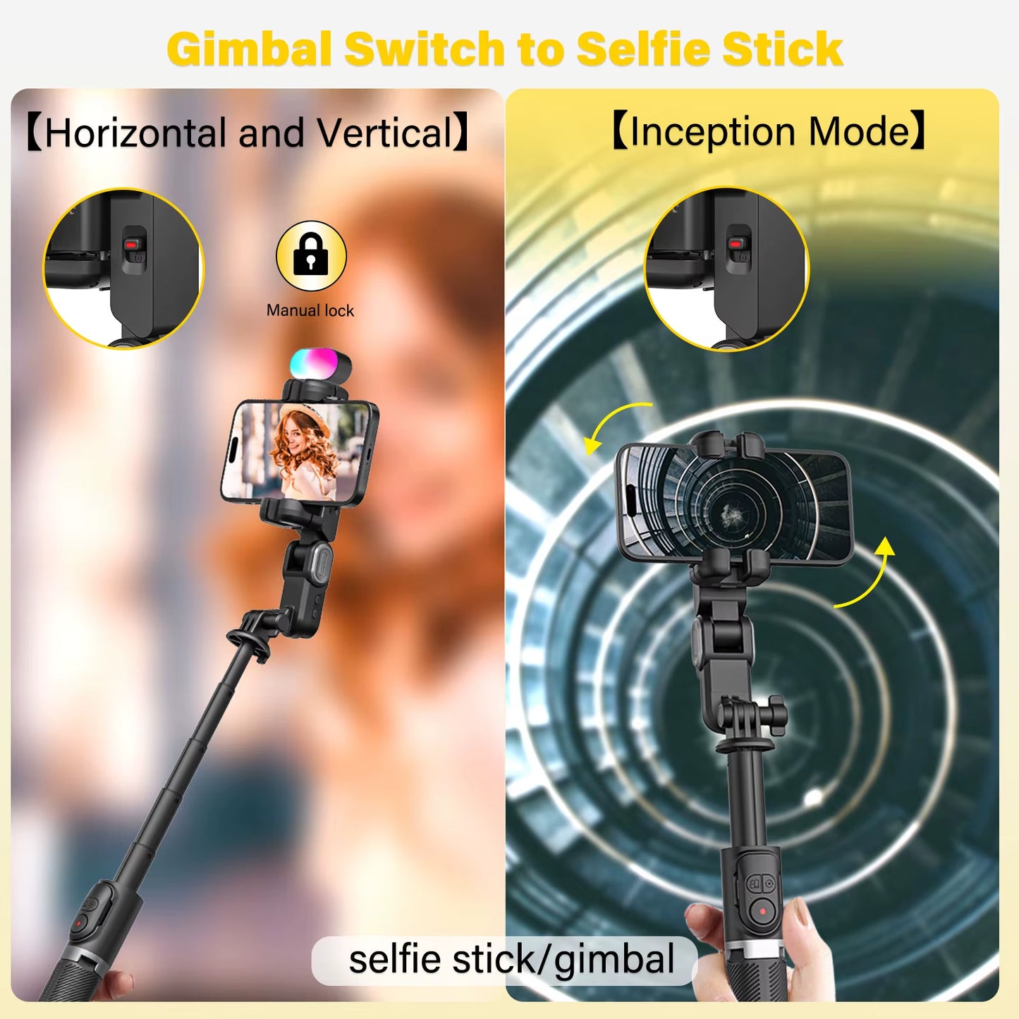 Smart M2Pro Black Smartphone Gimbal Stabilizer with Face Tracking for iPhone and Android