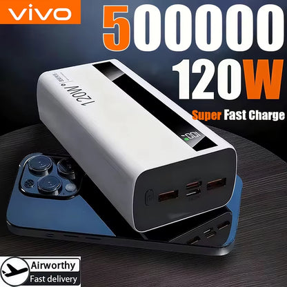 500000Mah Large Capacity Power Bank 120W Super Fast Charging Power Bank Portable Battery Charger for Iphone Xiaomi Samsung