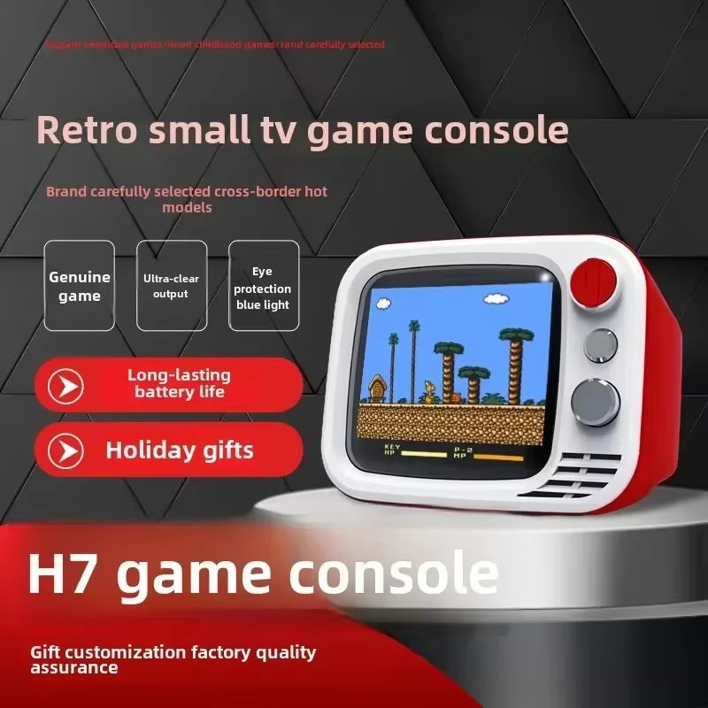 H7 Retro Small TV Video Handheld Game Console 3.5-Inch HD 740 Classical Games Dual Gamepad Handheld Video Game Console