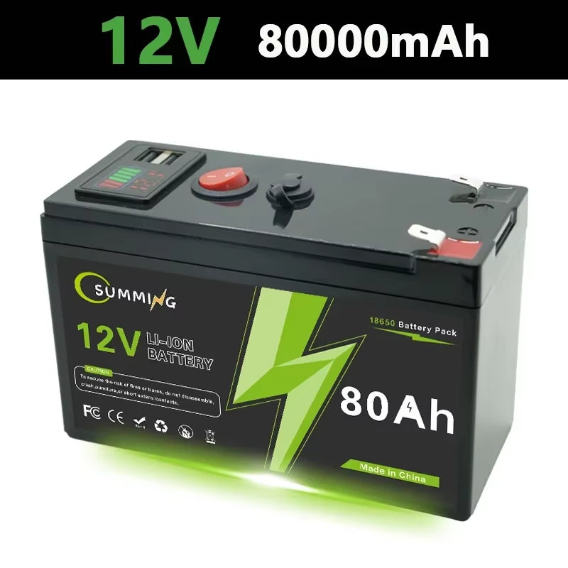 Lifepo4 12V 150Ah Rechargeable Lithium Battery,Built-In Bms,Perfect for Ride on Toys,Solar Panels,Fish Finders,Power Wheels