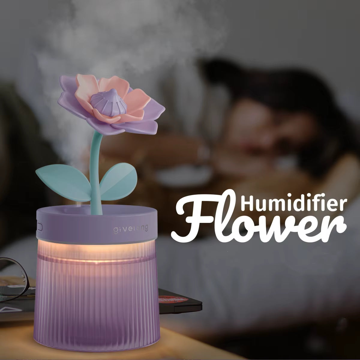 2024 Portable USB Ultrasonic Colorful Aroma Diffuser - Cool Mist Humidifier & Air Purifier with LED Light