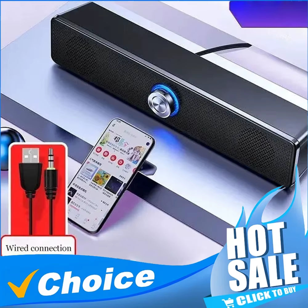 Ultimate Bluetooth 4D Surround Soundbar with Subwoofer - Home Theater Experience with Powerful Bass for TV and Computer