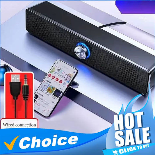 Ultimate Bluetooth 4D Surround Soundbar with Subwoofer - Home Theater Experience with Powerful Bass for TV and Computer