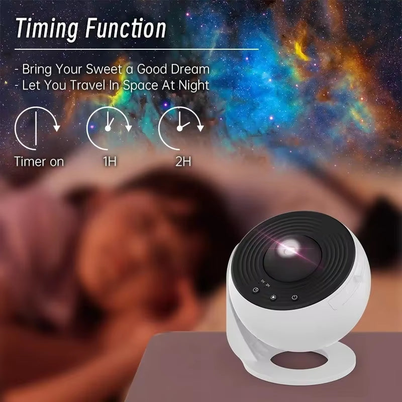 Enchanting LED Galaxy Projector - 360° Rotating Starry Sky Night Light for Kids' Rooms, Perfect Gift for Children