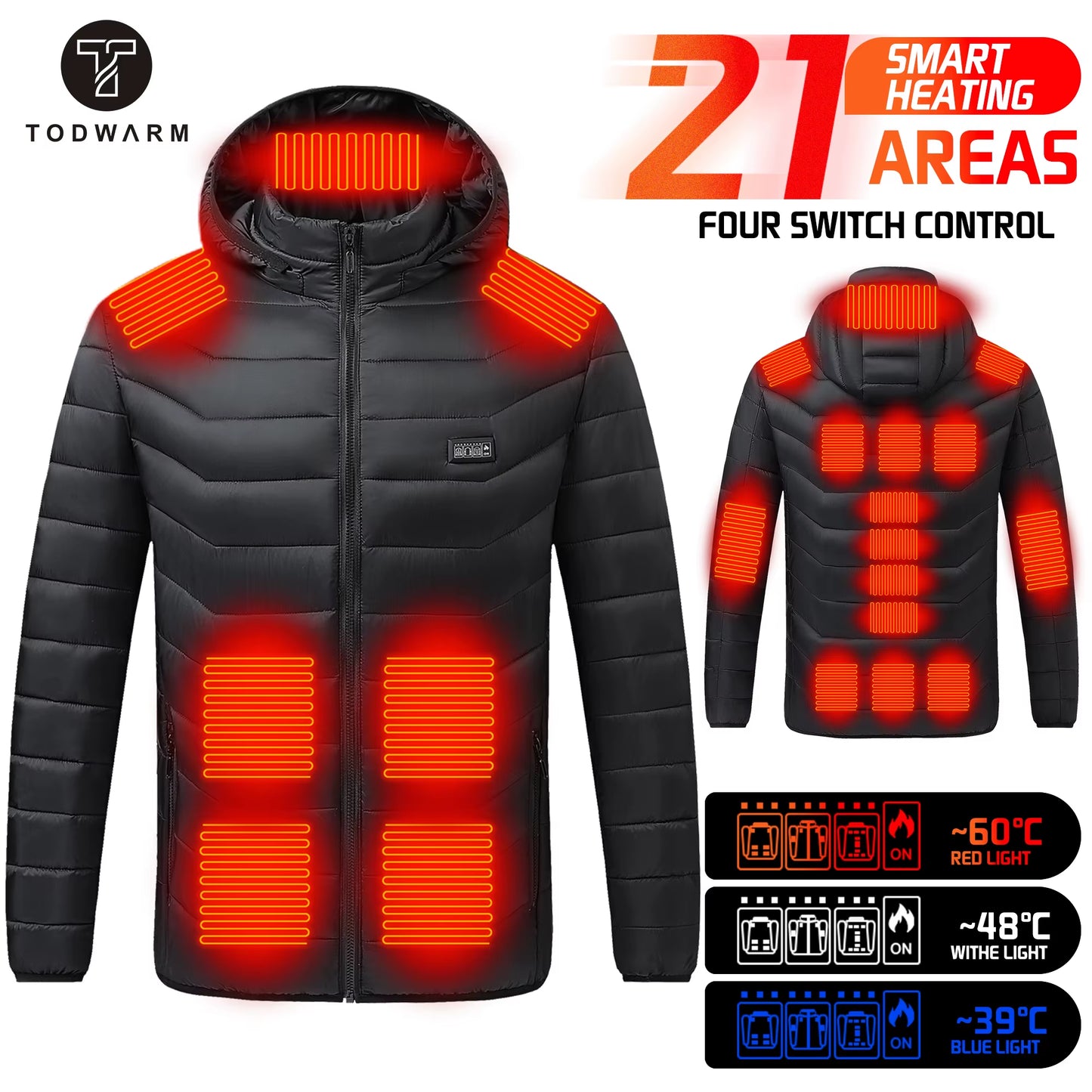 Stay Warm This Winter with Our Versatile Heated Jacket - Perfect for Men and Women!