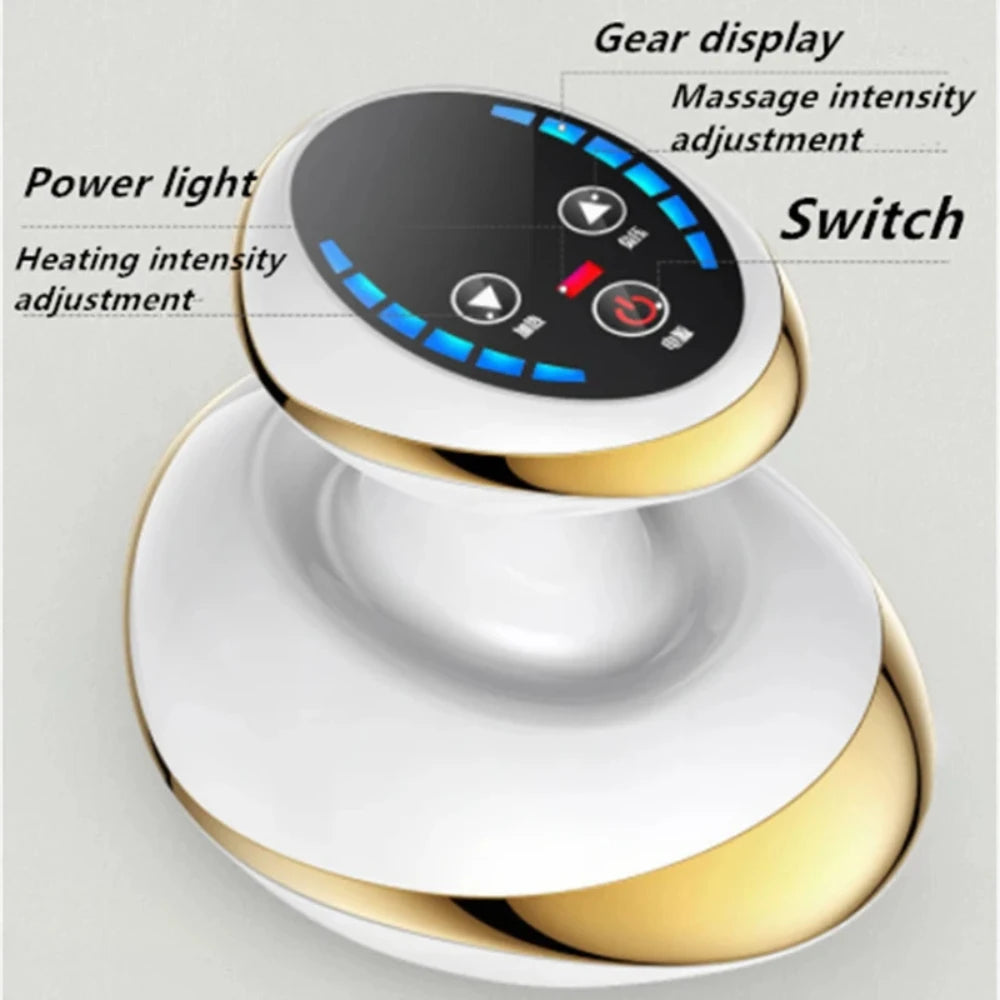 Rechargeable 6/9 Gear Negative Pressure Vacuum Suction Cup - Body Fat Burner & Guasha Massage with Electric Heating for Home Use