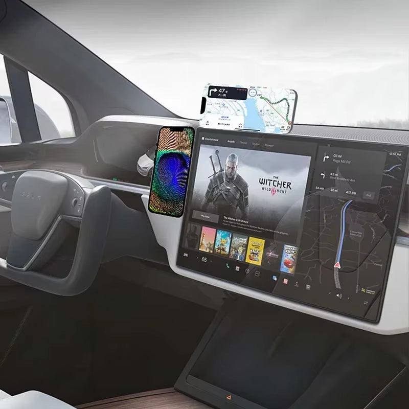 2025 Slim & Foldable Magnetic Laptop and Monitor Phone Holder - Compatible with iPhone 14/13/12 Series and All Smartphones