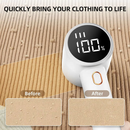Revolutionary Wireless Electric Lint Remover with Adjustable Gears & LED Display - Portable Hairball Trimmer for Sweaters & Clothes
