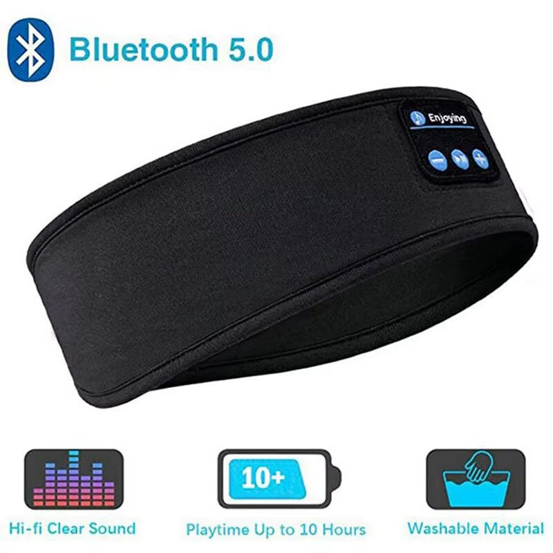 Wireless Bluetooth Sports Headband Earphones - Music Eye Mask & Sleep Headphones