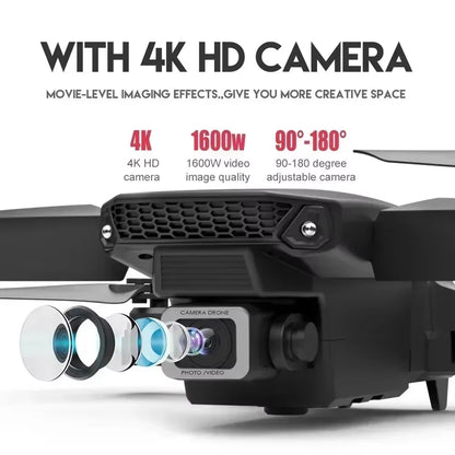 2025 E88Pro 4K Professional RC Drone with 1080P HD Camera - Foldable Helicopter, WIFI FPV, Height Hold - Perfect Gift Toy!