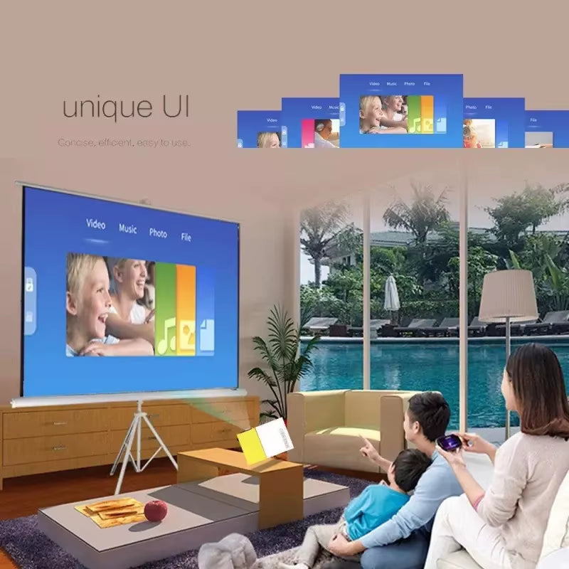 YG300 Mini Home Theater Projector - 1080P Decoding, Built-In Audio, Perfect for Smartphones and Laptops, Includes 3D Glasses Gift!
