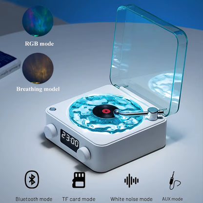 Vintage Mini Bluetooth Speaker with RGB Light - Portable White Noise Sleep Aid & Subwoofer, TF Card Support