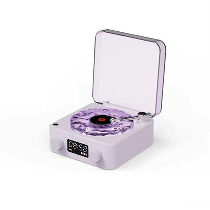 Vintage Mini Bluetooth Speaker with RGB Light - Portable White Noise Sleep Aid & Subwoofer, TF Card Support