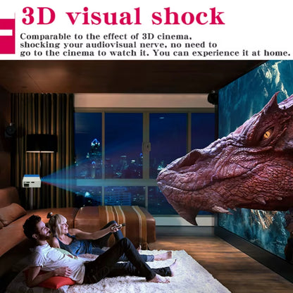 YG300 Mini Home Theater Projector - 1080P Decoding, Built-In Audio, Perfect for Smartphones and Laptops, Includes 3D Glasses Gift!