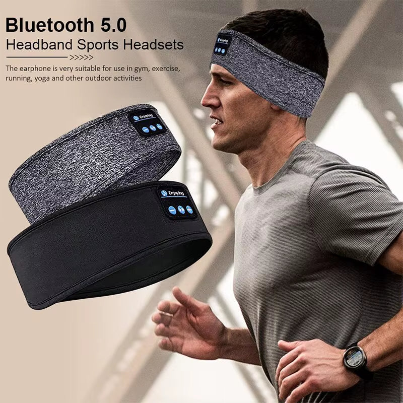 Wireless Bluetooth Sports Headband Earphones - Music Eye Mask & Sleep Headphones