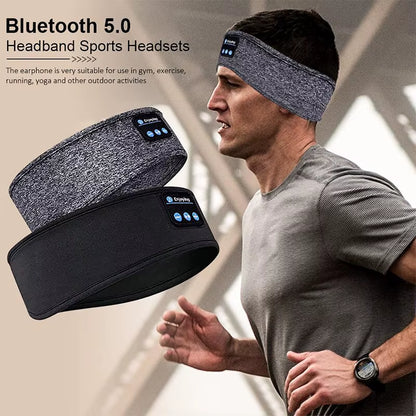 Wireless Bluetooth Sports Headband Earphones - Music Eye Mask & Sleep Headphones