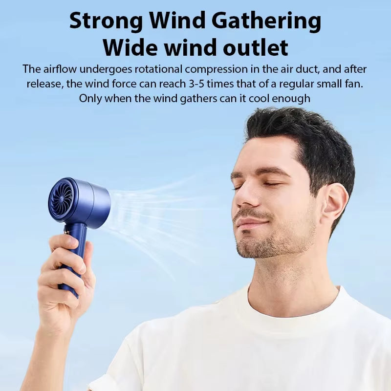Ultimate Portable Turbo Handheld Fan - 100 Speed Settings for Home, Travel & Outdoor Adventures
