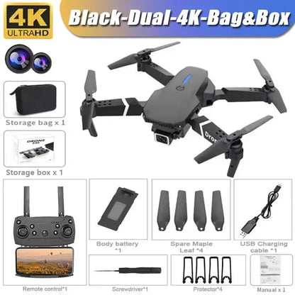 2025 E88Pro 4K Professional RC Drone with 1080P HD Camera - Foldable Helicopter, WIFI FPV, Height Hold - Perfect Gift Toy!