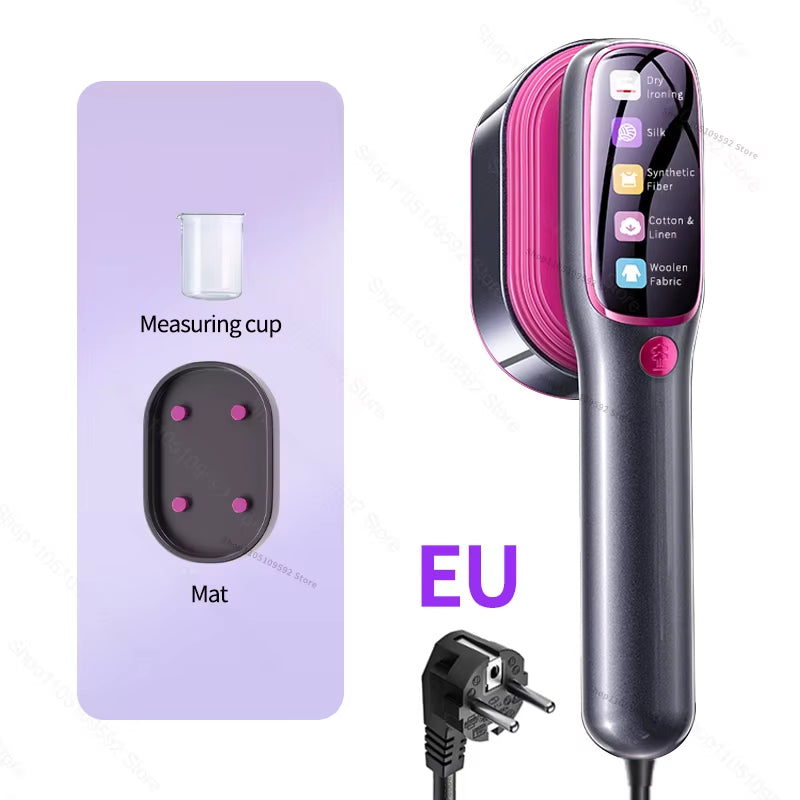 Portable Handheld Steam Iron - Multi-Functional Garment Steamer for Travel and Home Use