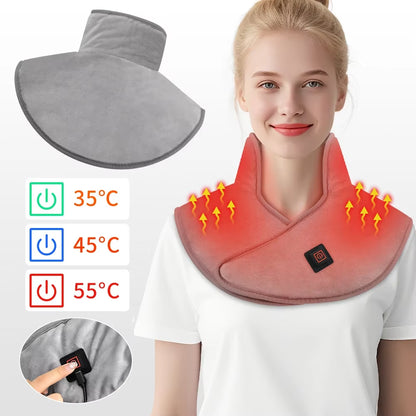 Experience Ultimate Comfort with Our Electric Heated Shoulder and Neck Pad - 3 Adjustable Heat Settings for Soothing Relief