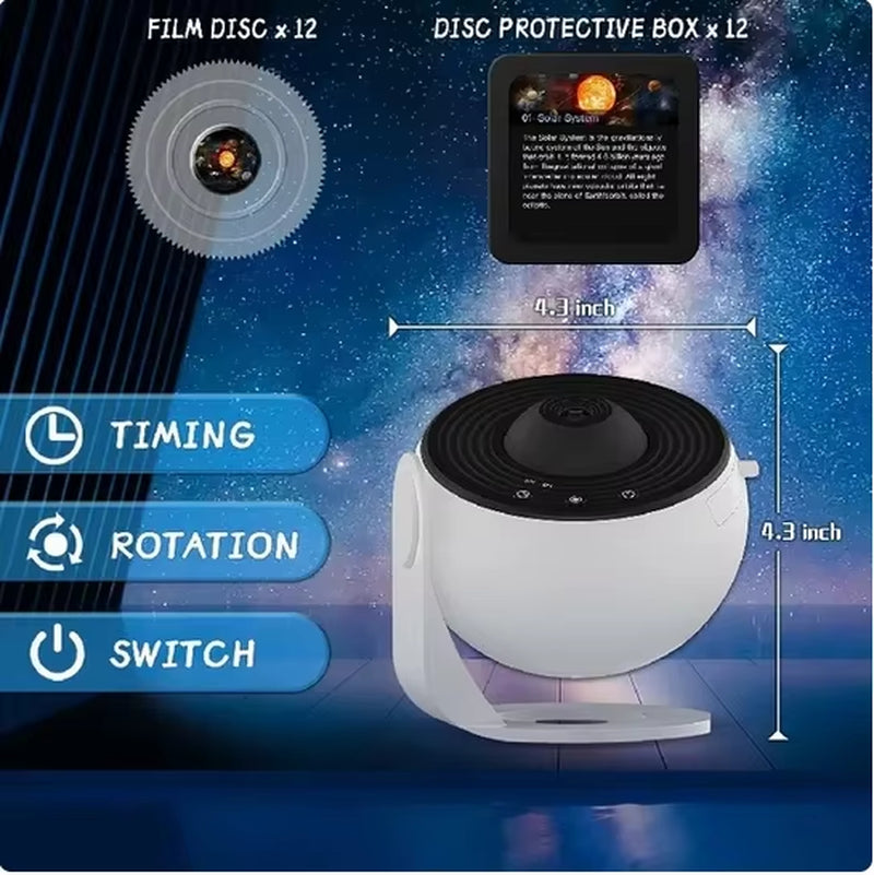 Enchanting LED Galaxy Projector - 360° Rotating Starry Sky Night Light for Kids' Rooms, Perfect Gift for Children