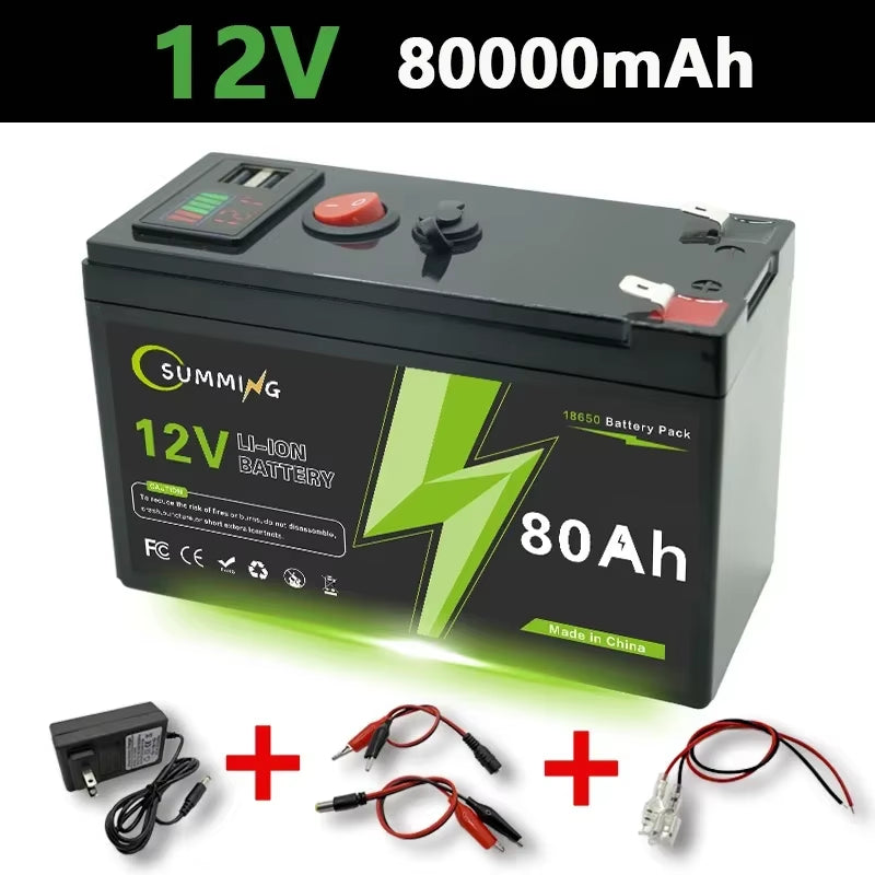 Lifepo4 12V 150Ah Rechargeable Lithium Battery,Built-In Bms,Perfect for Ride on Toys,Solar Panels,Fish Finders,Power Wheels