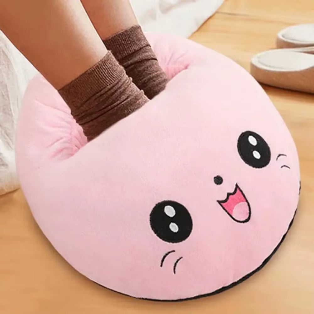 Cozy Cartoon USB Foot Warmer - Multicolor Plush Electric Heater for Winter Comfort