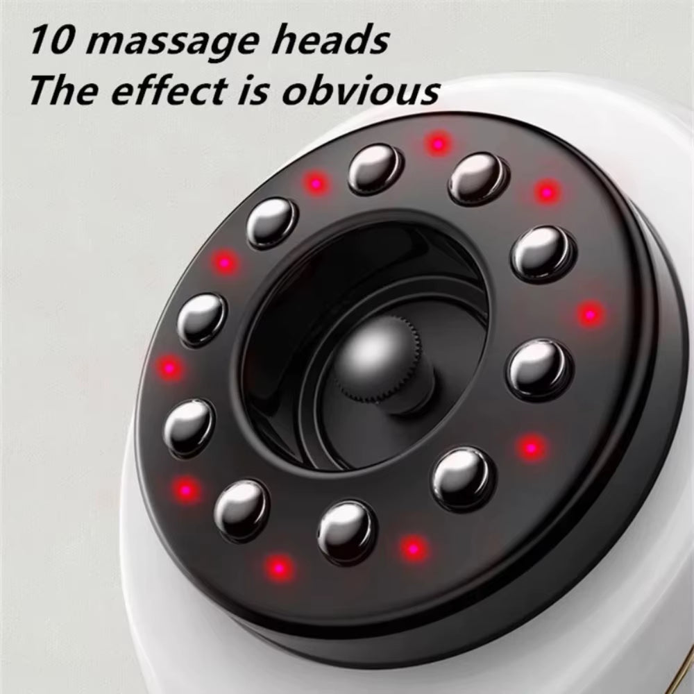 Rechargeable 6/9 Gear Negative Pressure Vacuum Suction Cup - Body Fat Burner & Guasha Massage with Electric Heating for Home Use