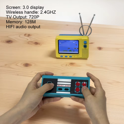 Experience Nostalgia with the Retro Wireless Game Console - Classic 80s Style Handheld for Fun and Bookshelf Decoration