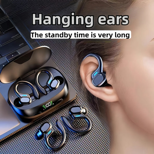 SP16 Wireless Bluetooth Earphones - Long Battery Life, Digital Display & Noise Reduction for Sports