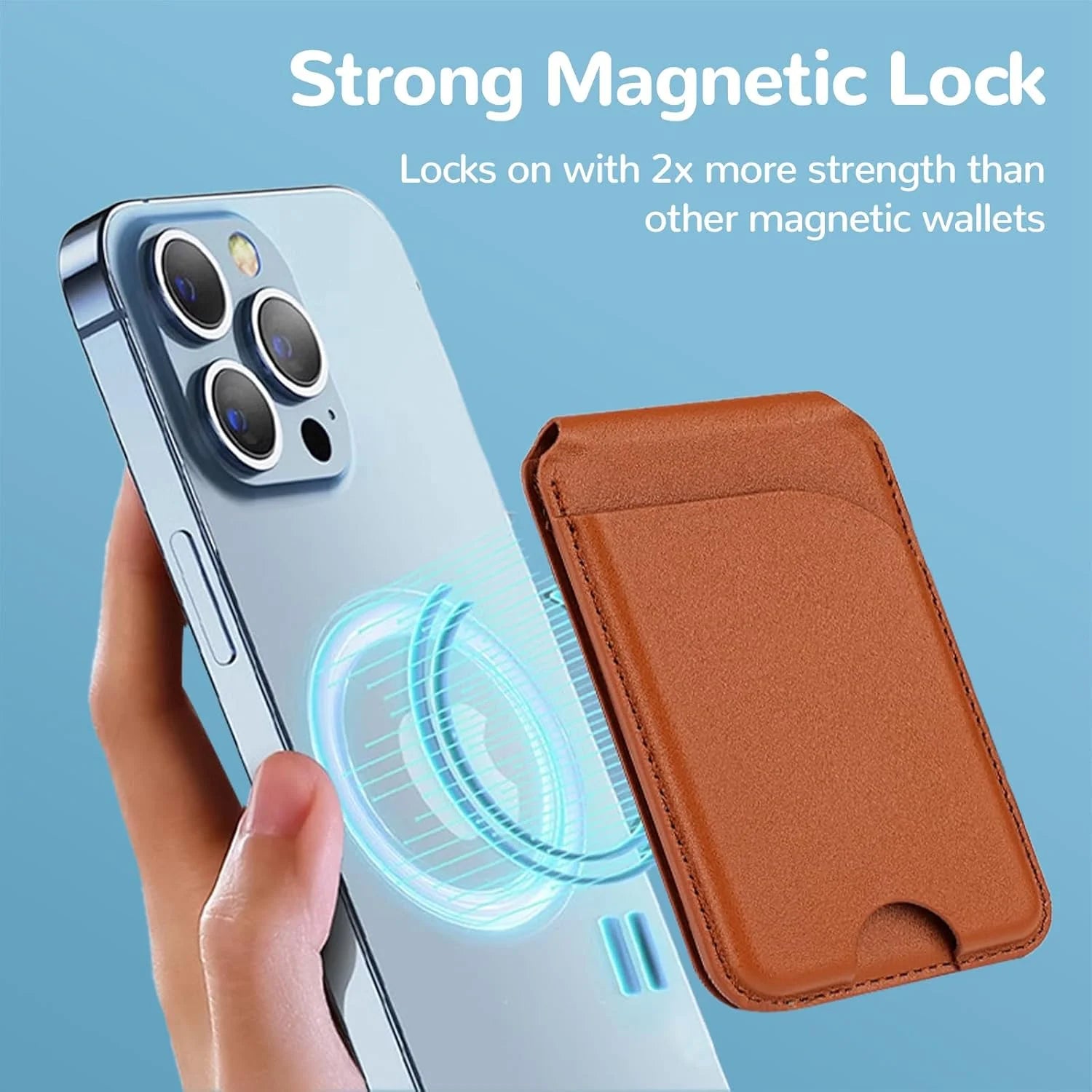 Revolutionary 2-in-1 Magnetic Wallet Stand: Premium Leather Card Holder for iPhone 16/15/14/13/12 Series with Adjustable Viewing Options