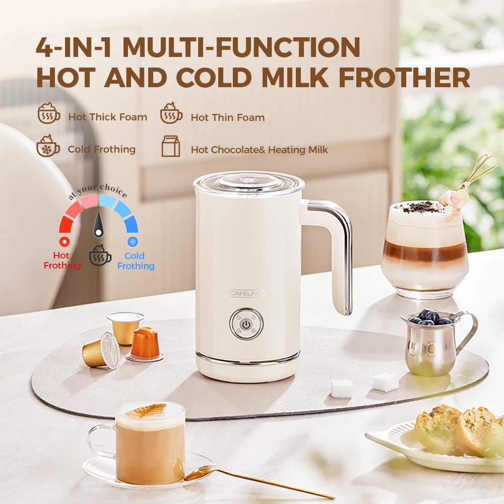 4-in-1 Milk Frother & Foam Maker – Turn Everyday Coffee Into Café-Style Creations (Hot or Cold!)