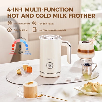 4-in-1 Milk Frother & Foam Maker – Turn Everyday Coffee Into Café-Style Creations (Hot or Cold!)