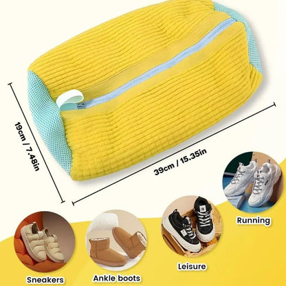 Revolutionize Your Laundry Routine with Our Modern Minimalist Shoe Washing Bag - Durable Polyester Protector for Fluffy Fibers
