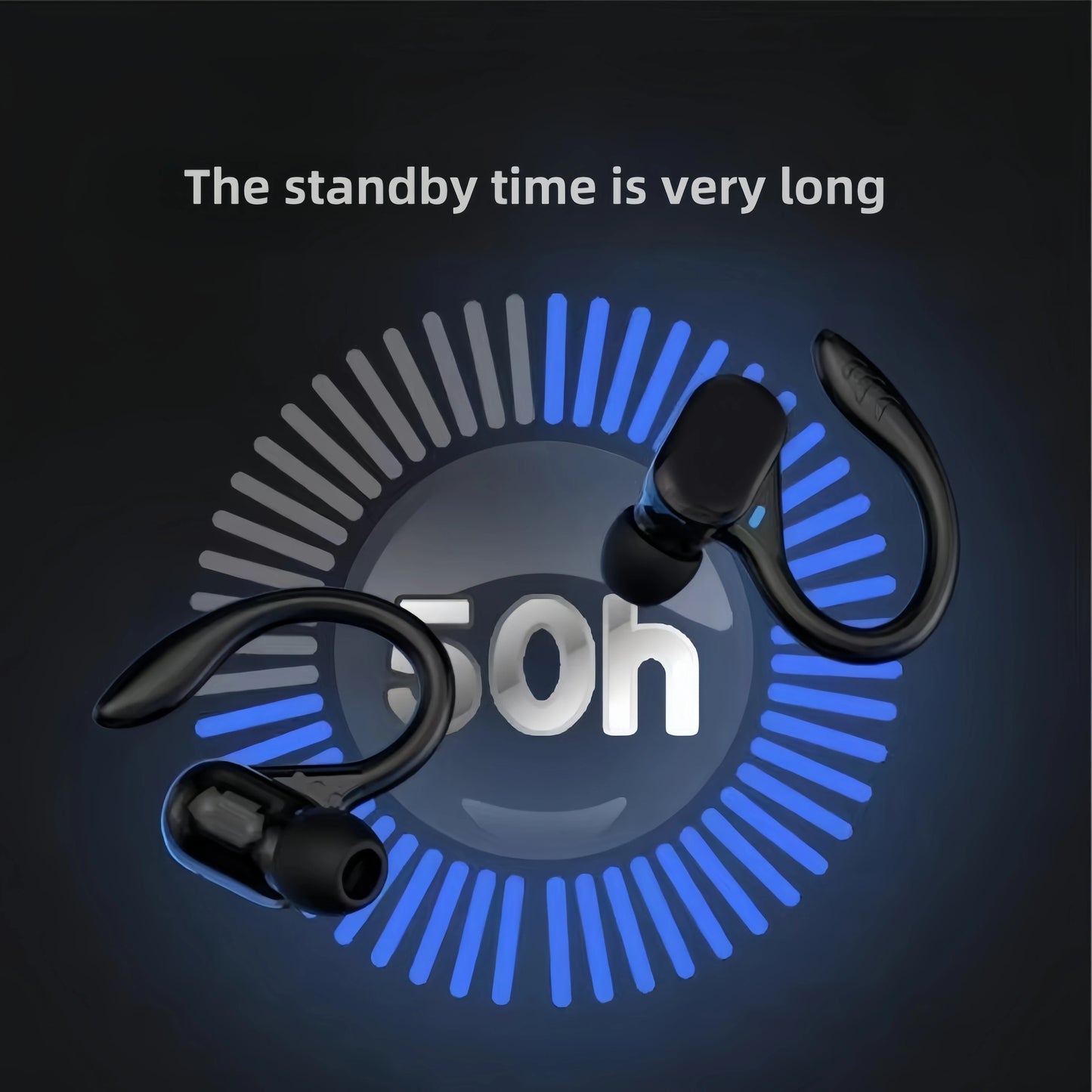 SP16 Wireless Bluetooth Earphones - Long Battery Life, Digital Display & Noise Reduction for Sports