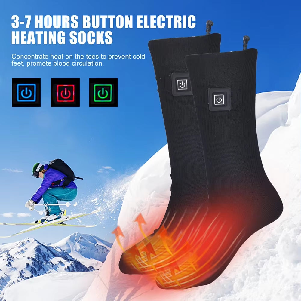 Ultimate Winter Heated Socks for Men & Women - Thermal Foot Warmers for Skiing, Trekking, and Outdoor Adventures