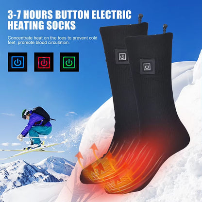 Ultimate Winter Heated Socks for Men & Women - Thermal Foot Warmers for Skiing, Trekking, and Outdoor Adventures