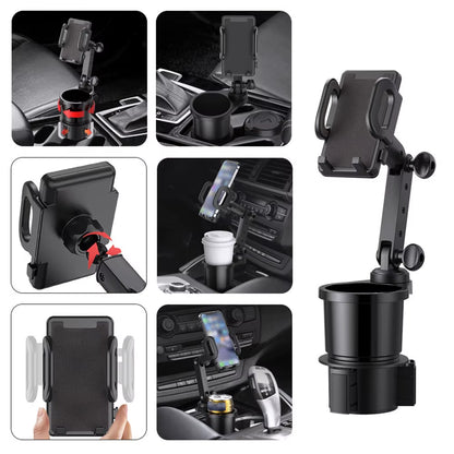 Ultimate Car Cup Holder Expander & 360° Smartphone Mount - Perfect Auto Interior Accessory!