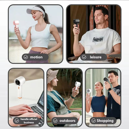 Ultimate Portable Turbo Handheld Fan - 100 Speed Settings for Home, Travel & Outdoor Adventures