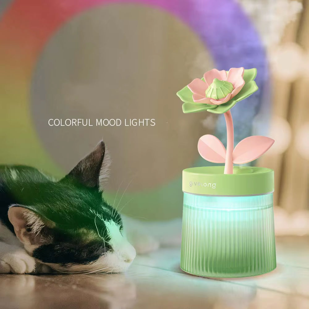 2024 Portable USB Ultrasonic Colorful Aroma Diffuser - Cool Mist Humidifier & Air Purifier with LED Light