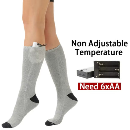 Ultimate Winter Heated Socks for Men & Women - Thermal Foot Warmers for Skiing, Trekking, and Outdoor Adventures